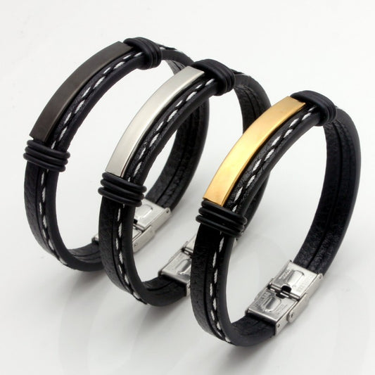 Writing Handmade Retro Woven Leather Popular Bracelets