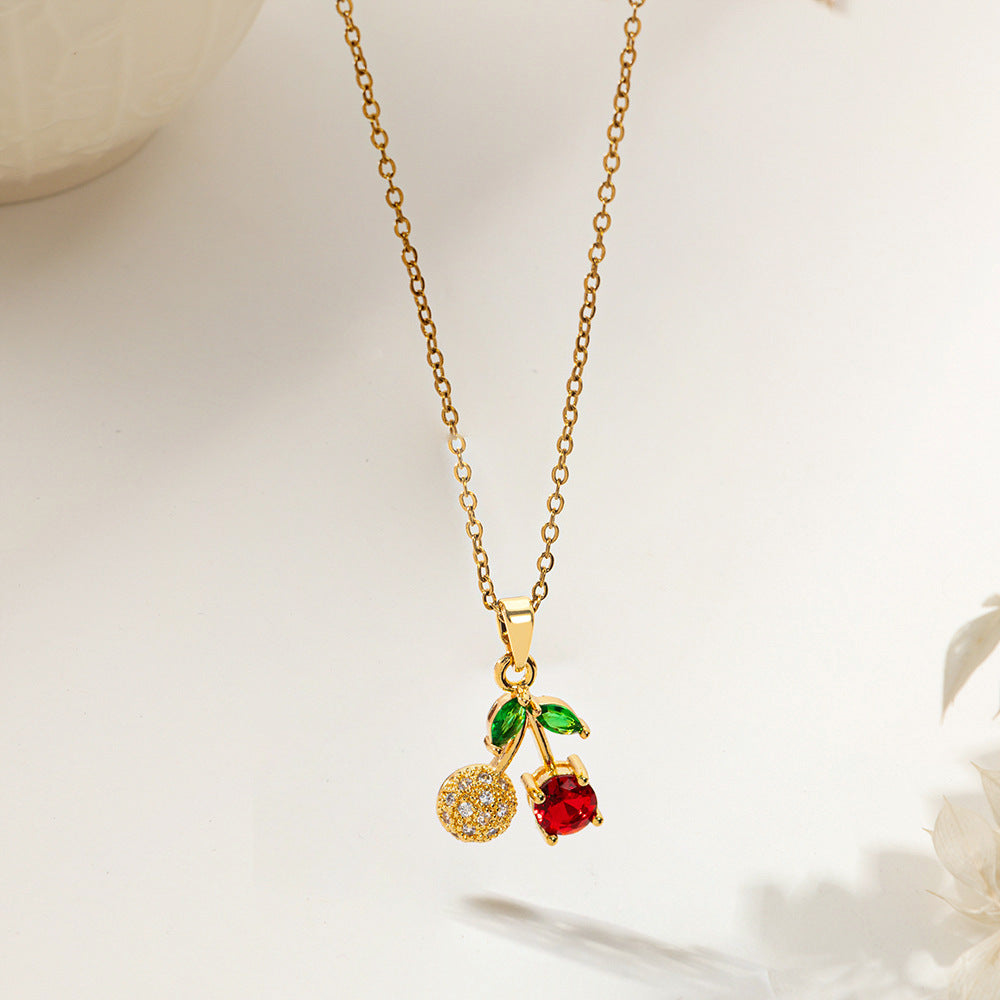 Women's Micro Inlaid Zircon Sun Star Moon Zodiac Clavicle Necklace