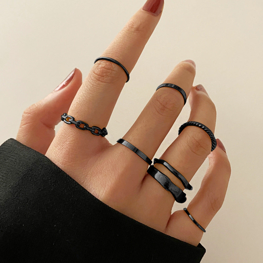 Metal Knuckle Creative Simple Style Set Rings