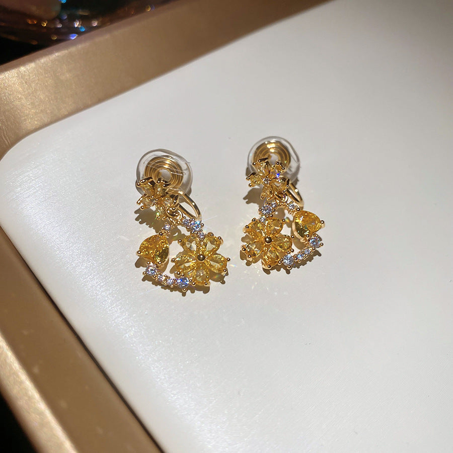 Tassel Ear Clip Vintage Court Style Rings