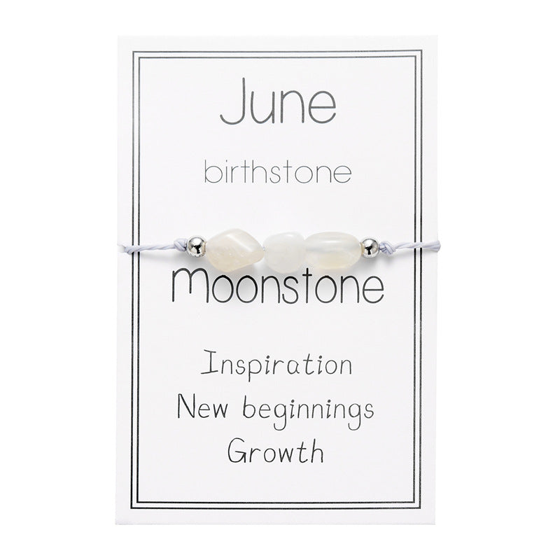 Irregular Month Birthstone Creative Natural Stone Bracelets