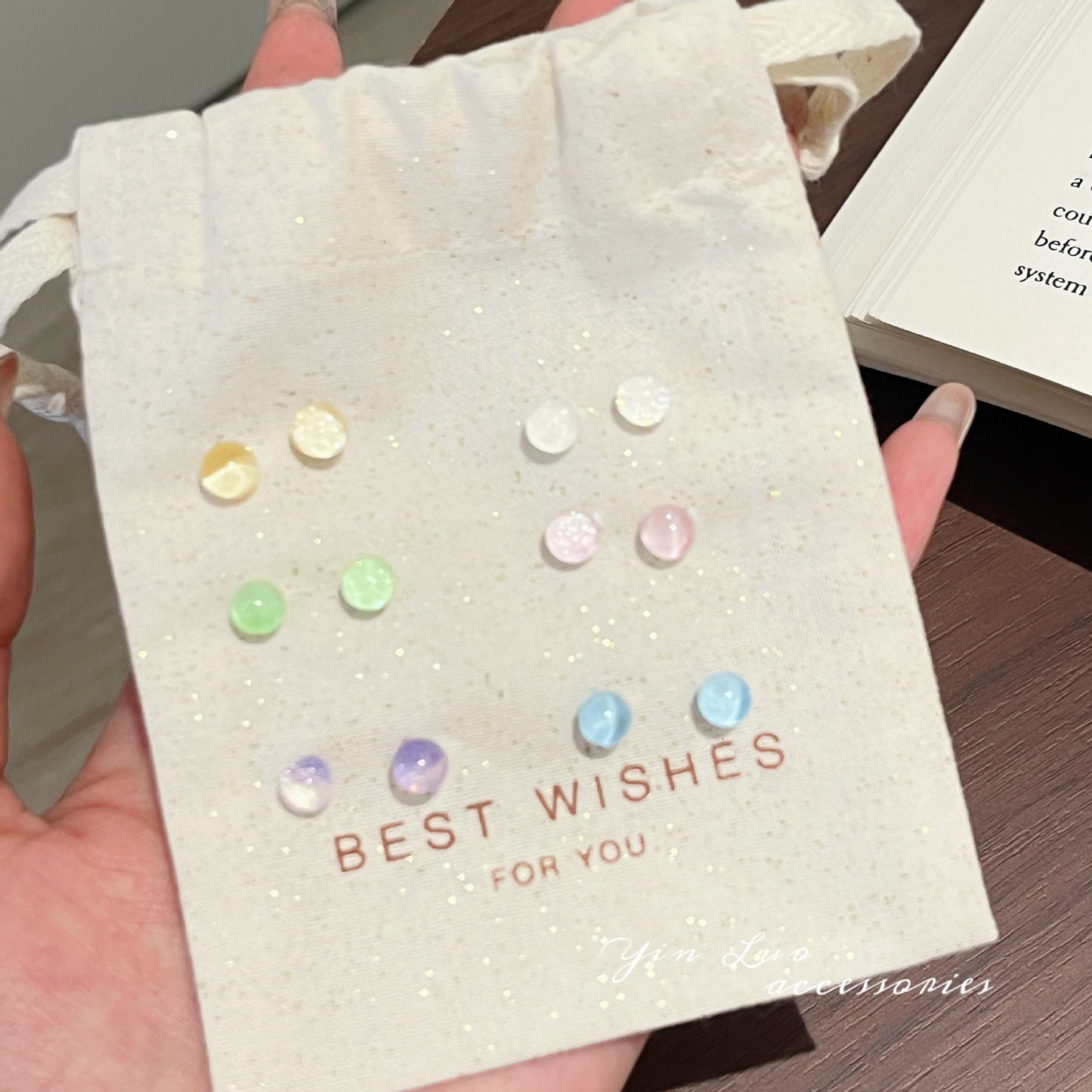 Plastic Needle Colorful Bubble Beads Dopamine Fresh Simple Compact Girly Stud Earrings