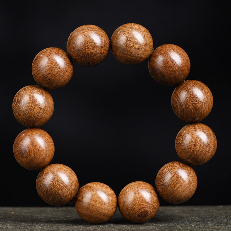 Women's & Men's Streaming Drainage Gold Sandalwood Rift Grain Old Materials Atmospheric Buddha Bracelets