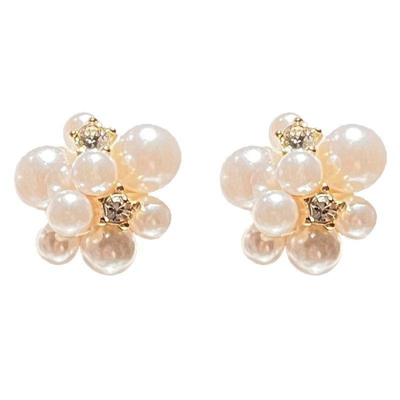 High-grade Simple Temperamental Minority Design Sense Artificial Pearl Female Rings