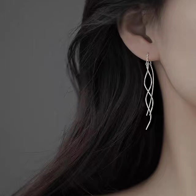 Women's Clover Lines Fashionable High-grade Tassel Simple Ear Line