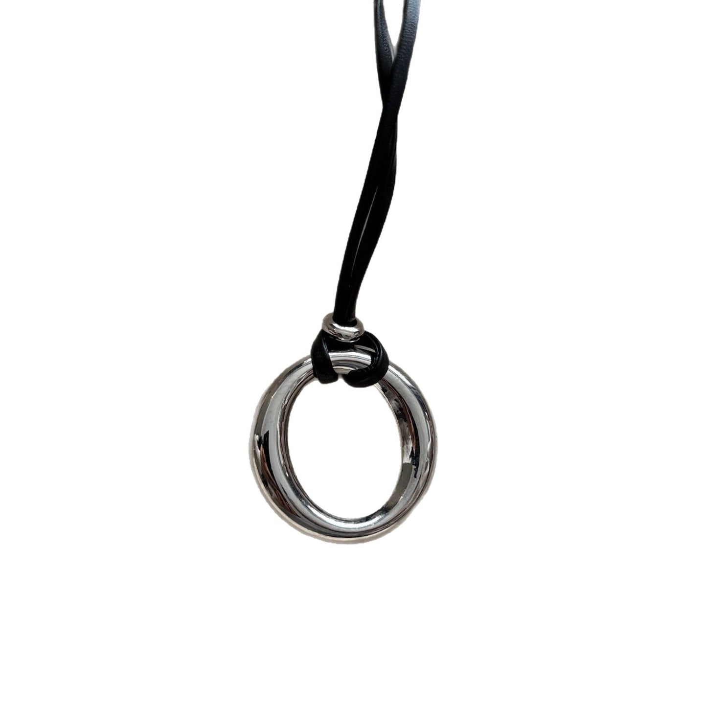 Casual Stylish Adjustable Sier Leather Halter Magnetic Necklace