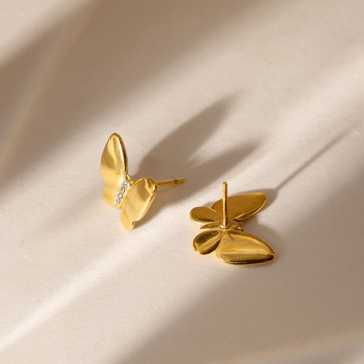 Women's Gold Stainless Steel Special Interest Light Luxury Stud Earrings