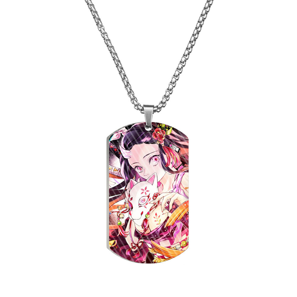 No Stainless Steel Color Printing Army Pendants