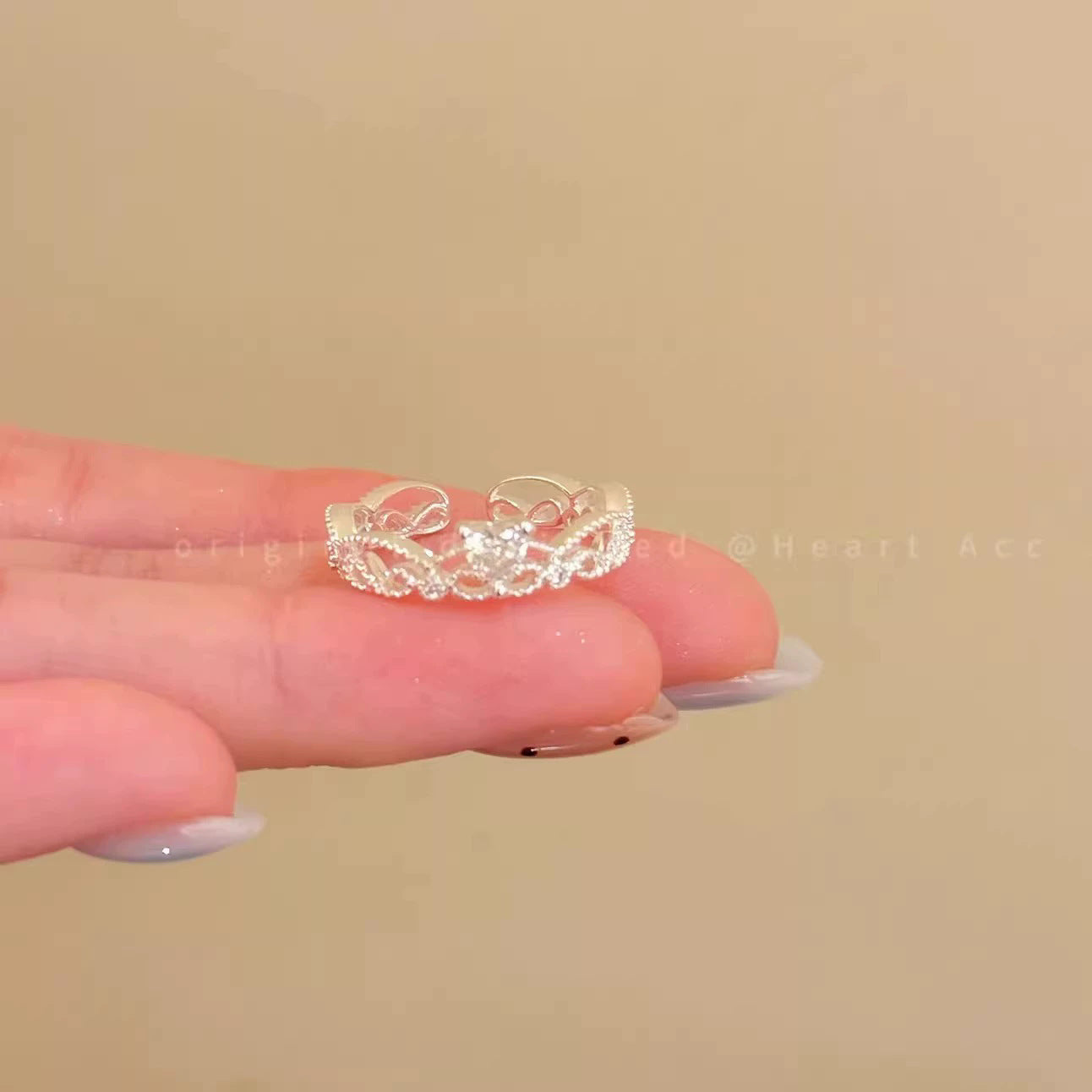 Pearl Zircon Butterfly Female Niche High-grade Light Luxury Couple Temperament Ring