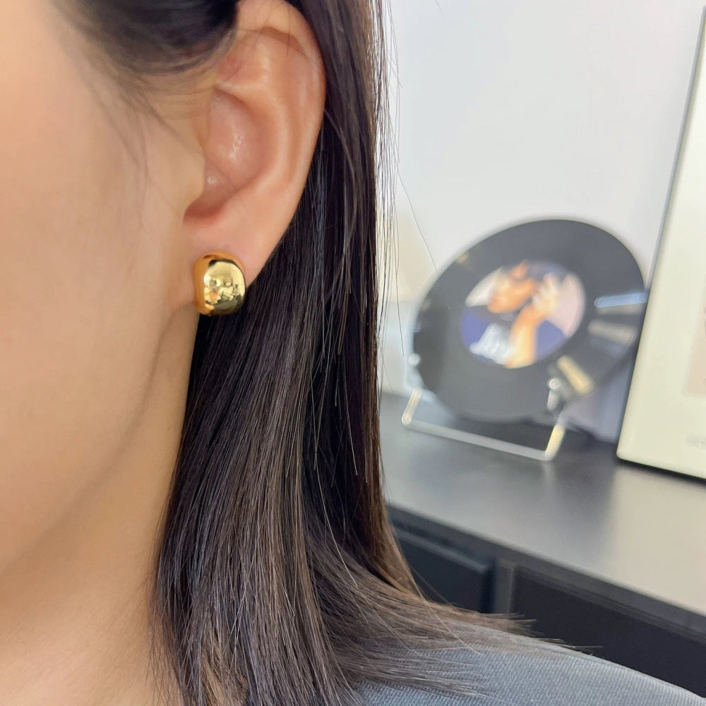 Women's Design Cold Style Commuter Matching Geometric Ellipse Earrings