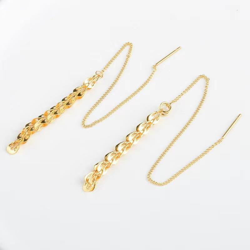 Sense Of Design Phoenix Tail Long Female Simple Graceful Fan-shaped Ear Line
