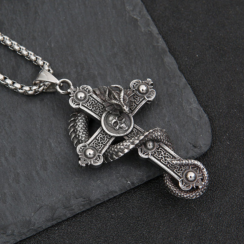 Punk Star Bone Saturn Halo Hipster With Personality Fashion Skull Pendants