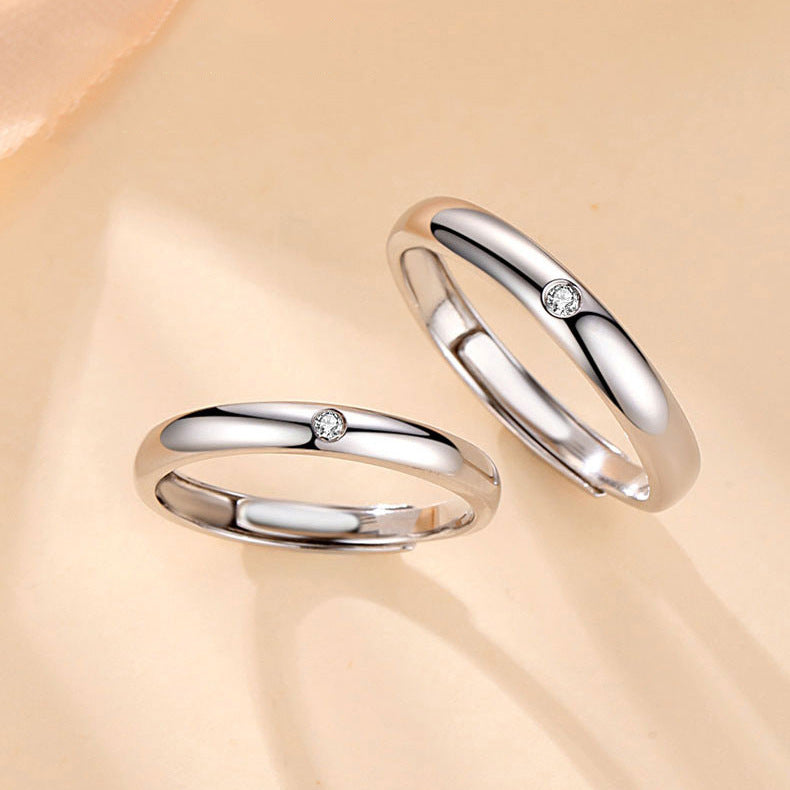 Couple Female Male Pair Simple Versatile Ring