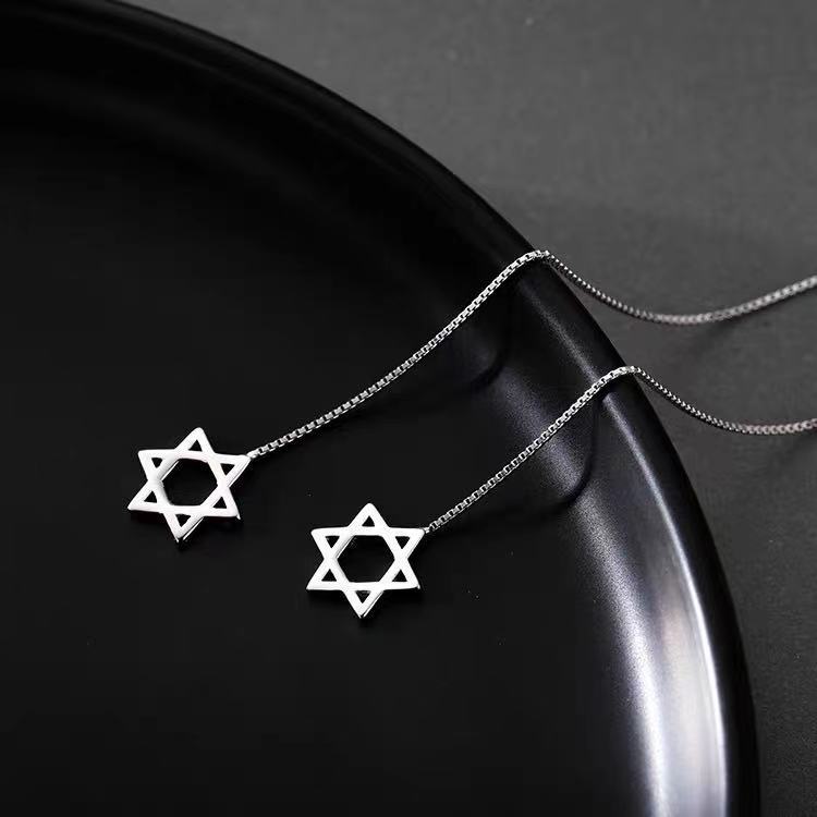Star Tide Sier Elegant Simple Fashionable Ear Line