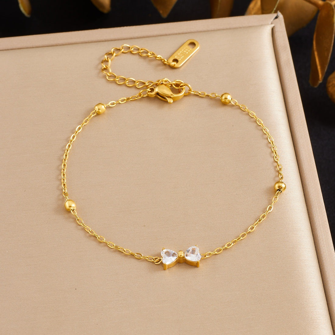 Stainless Steel Exaggerated Design Love Heart Flowers Gold-plated Pendants