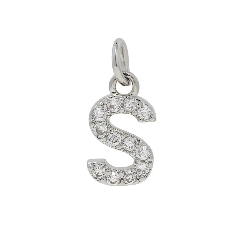 Letters Accessories Small English Zircon Eardrop Pendants