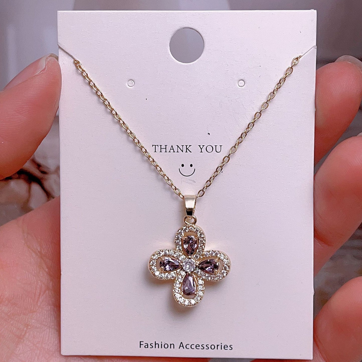 Women's Fashion Simple Love Design Light Luxury Necklace