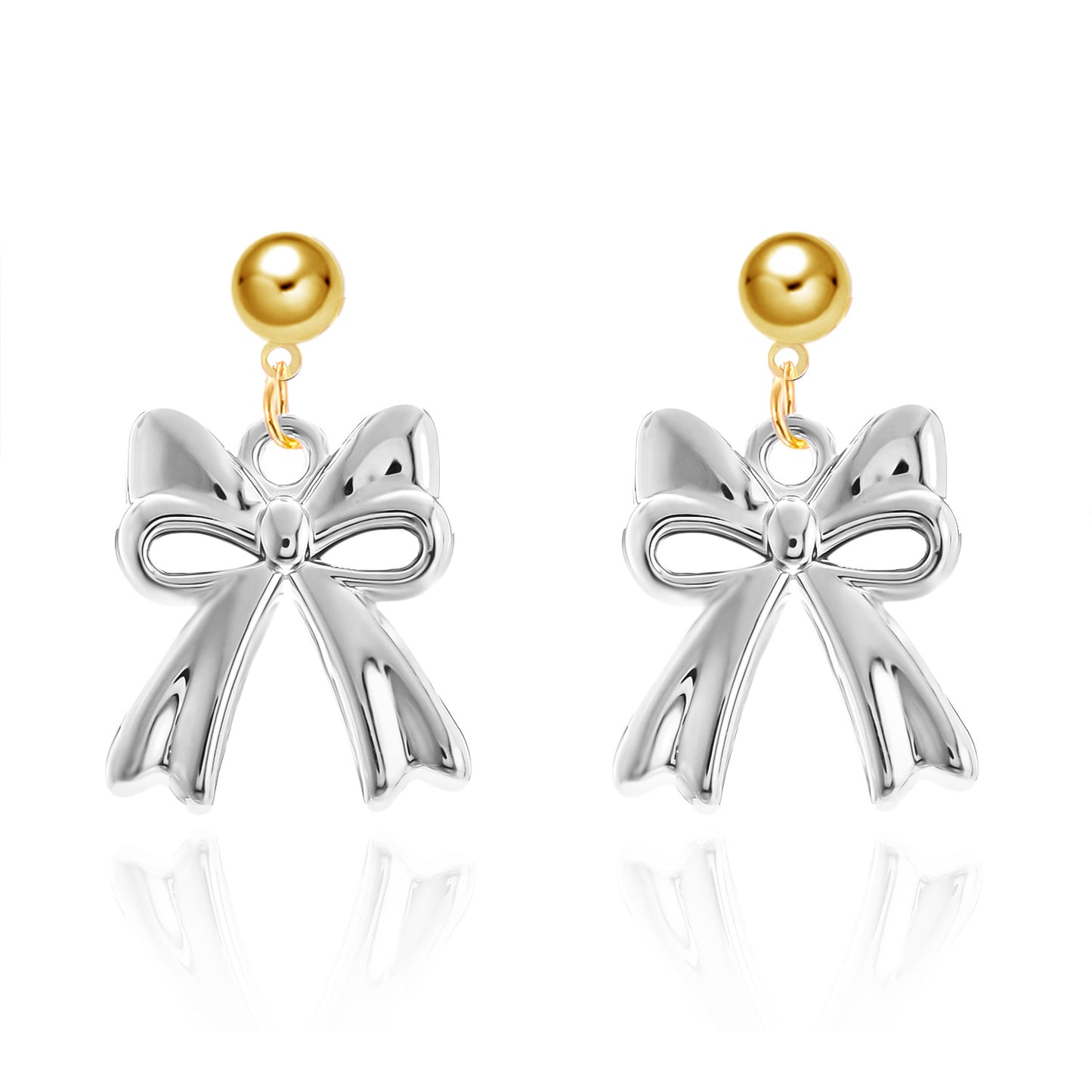 Three-dimensional Bow Exaggerated Design High Sense Graceful Earrings