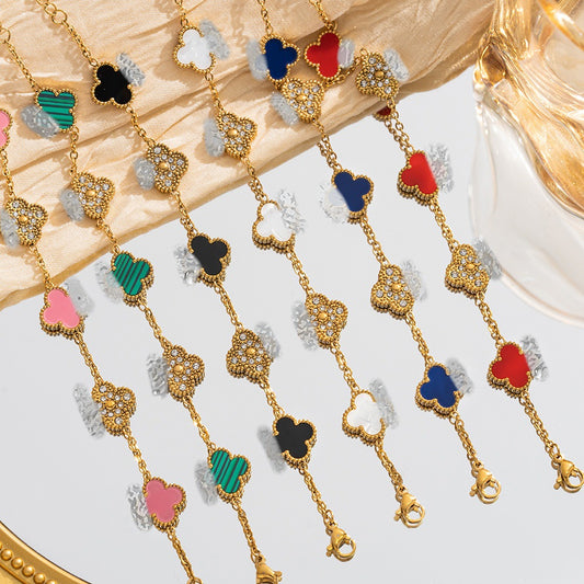 Diamond Clover Light Luxury High-grade Female Niche Simple Bracelet