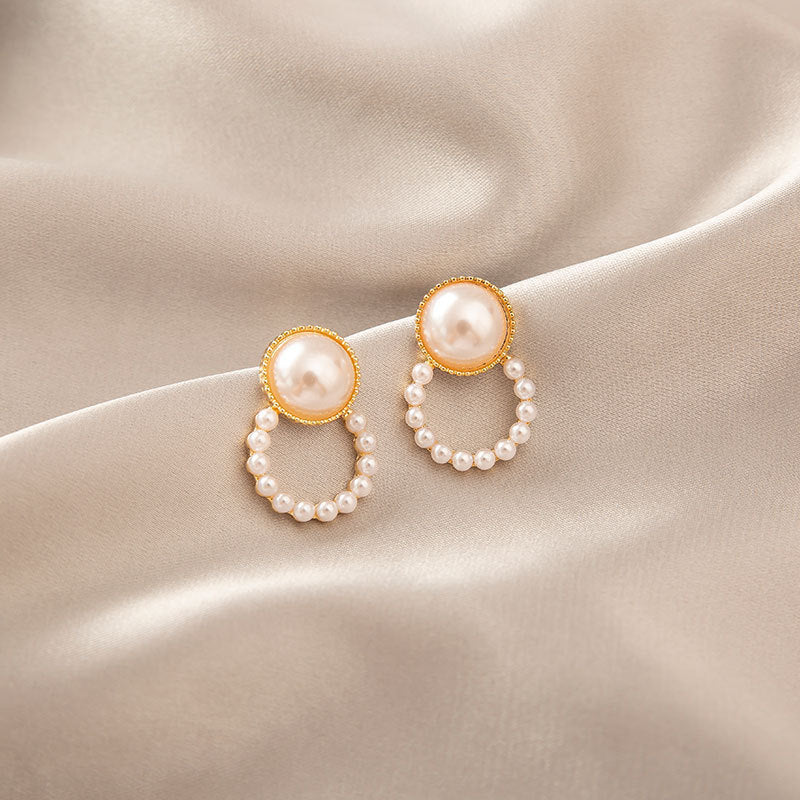 Live Broadcast High Sense Temperamental Pearl Earrings