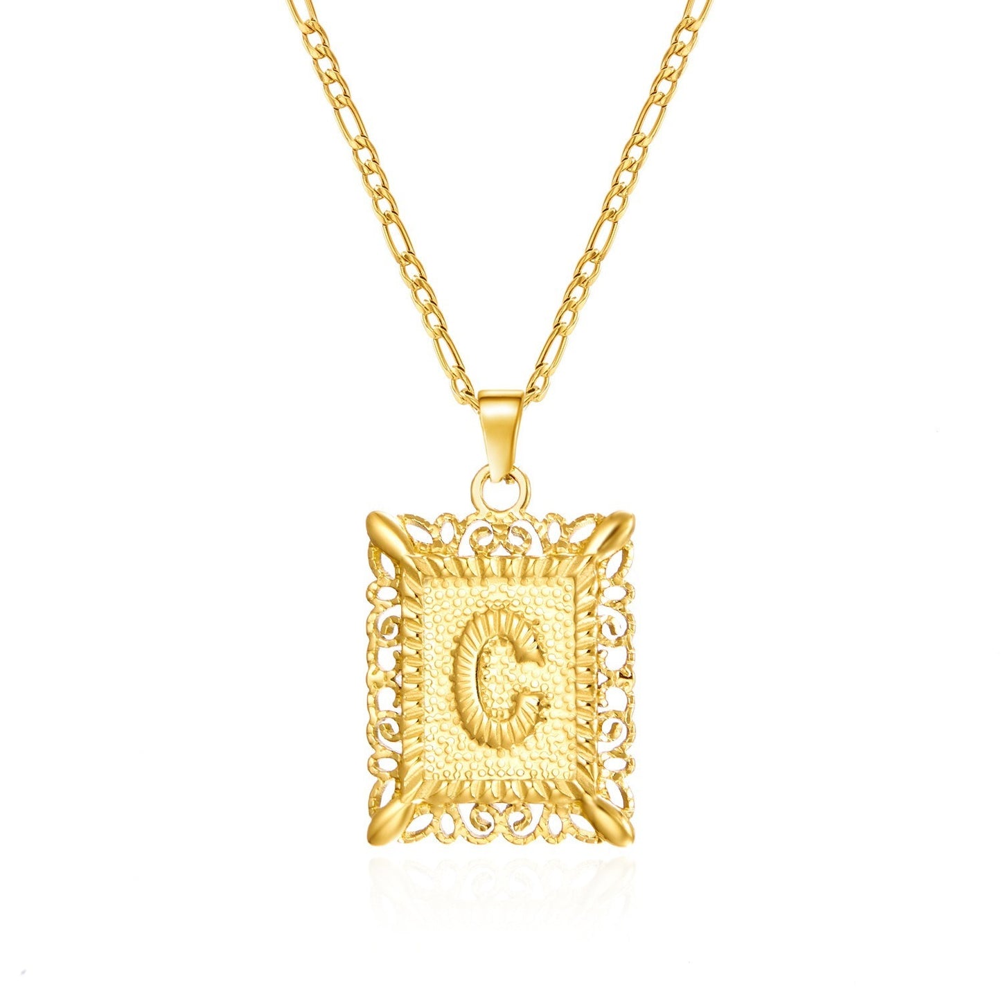 Clavicle Square Tag Gold-plated Does Not Necklace