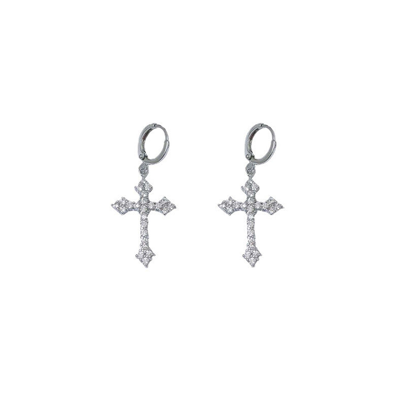 Cross Super Flash Light Luxury Minority Temperament Advanced Design Sense Rings