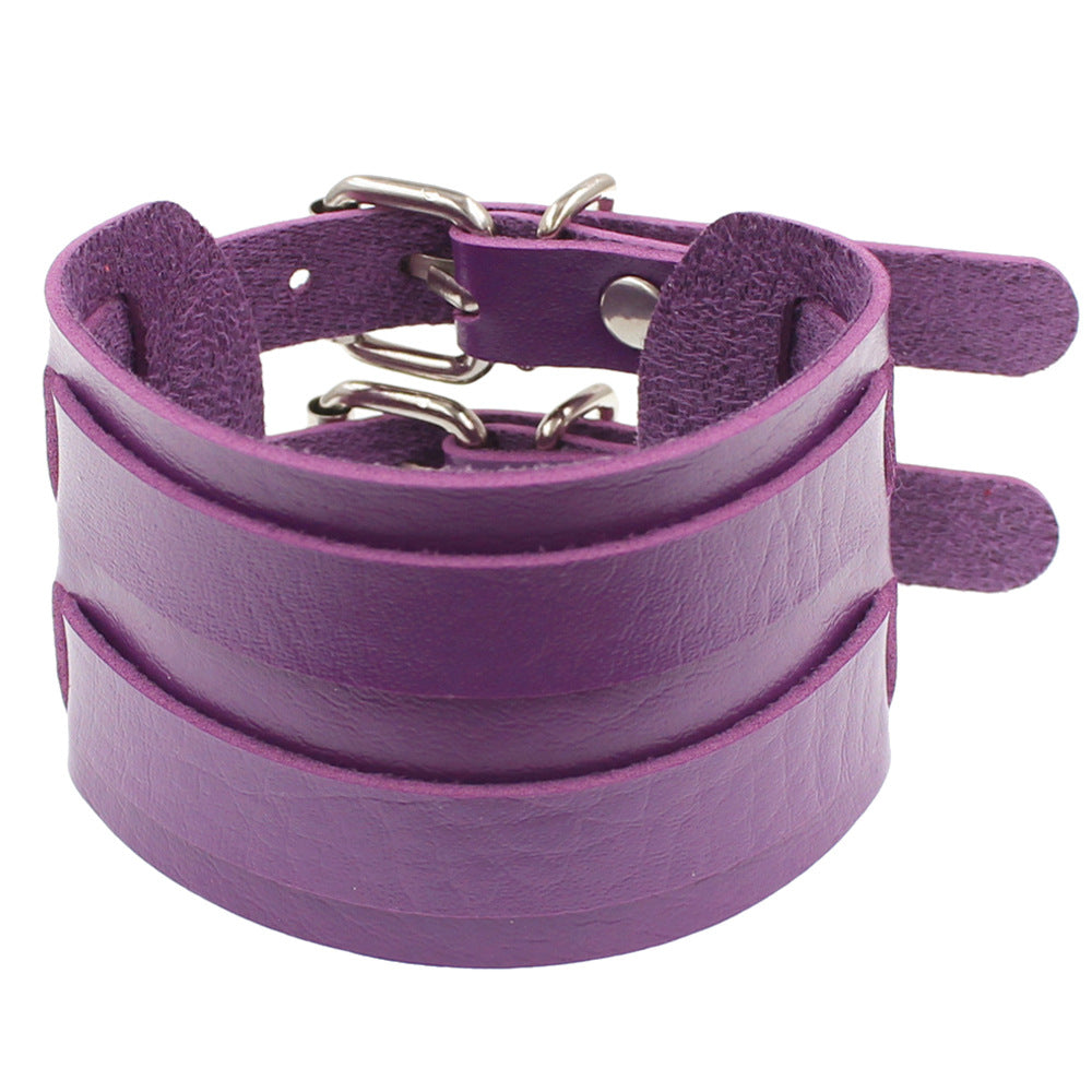 Protection Leather Korean Style Punk Couple Rivet Fashion Rock Domineering Bracelet