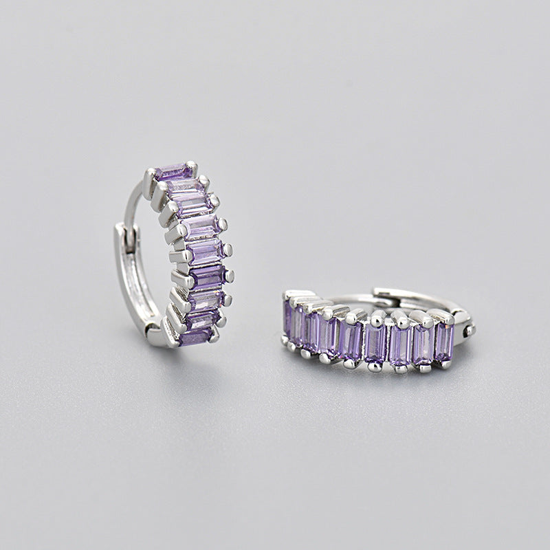 Rectangular Zircon Sweet Bohemian Affordable Luxury Earrings