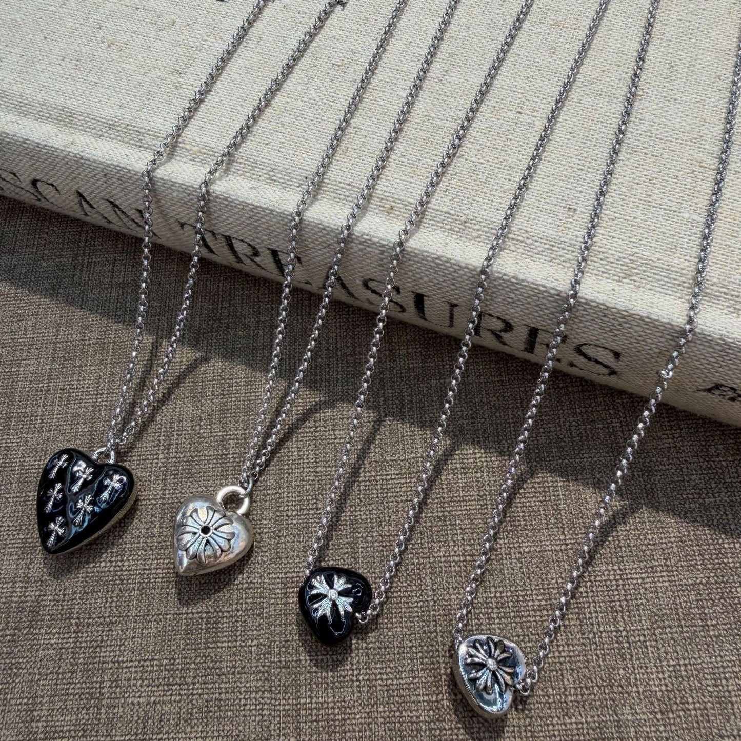 Dark Crock Heart Style Love Cross Hip Hop Sweet Necklaces