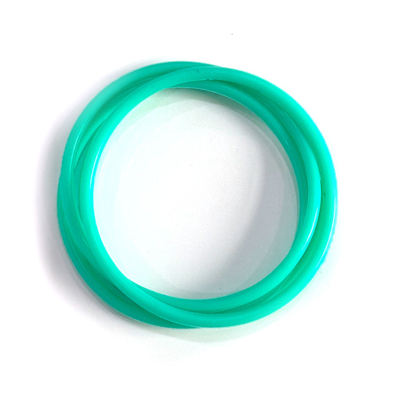 Children's Rainbow Rubber Band Silicone Luminous Tie Bracelets