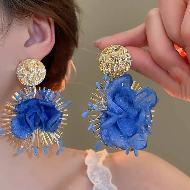 Seaside Vacation Style Flower Tassel Female Atmosphere Fairy Beaded Rings