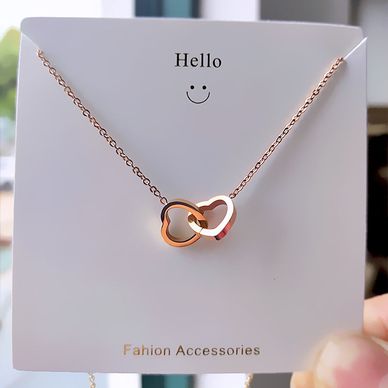 Series Titanium Steel Female Design Clavicle Chain Necklaces