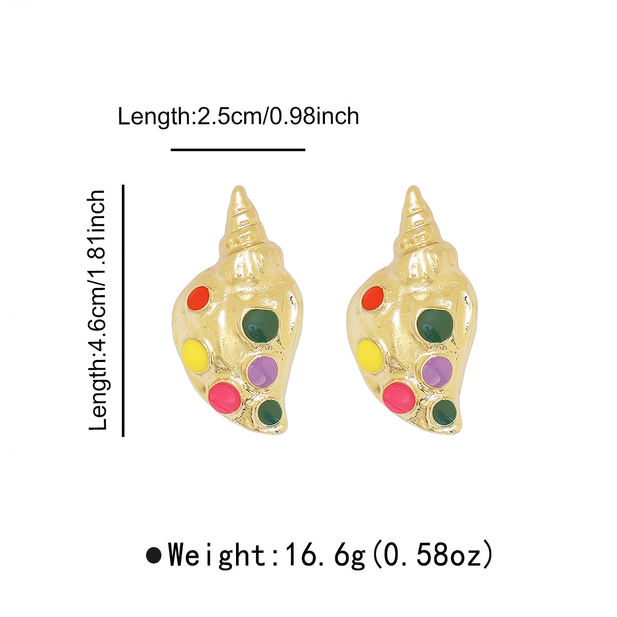 Conch Small Fish Personality Trend Ocean Earrings