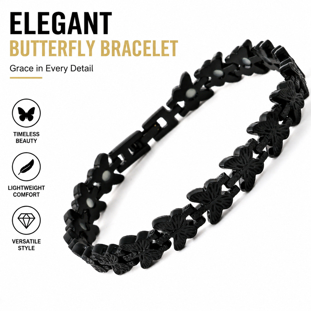 Fashion Retro Environmental Protection Bronze Three Rows Full Magnet Bracelets