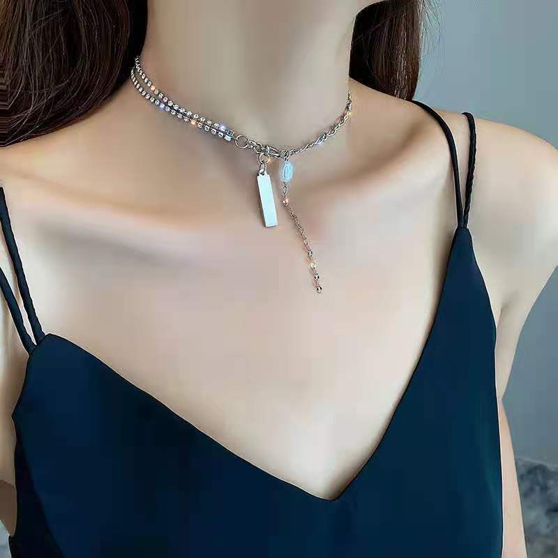 Women's & Men's Fashion Simple Titanium Steel Sweater Chain Personalized Hip Hop Necklace