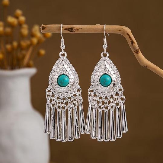 Miao Sier Personality Hollow Out Leaf-shaped Fashion Earrings