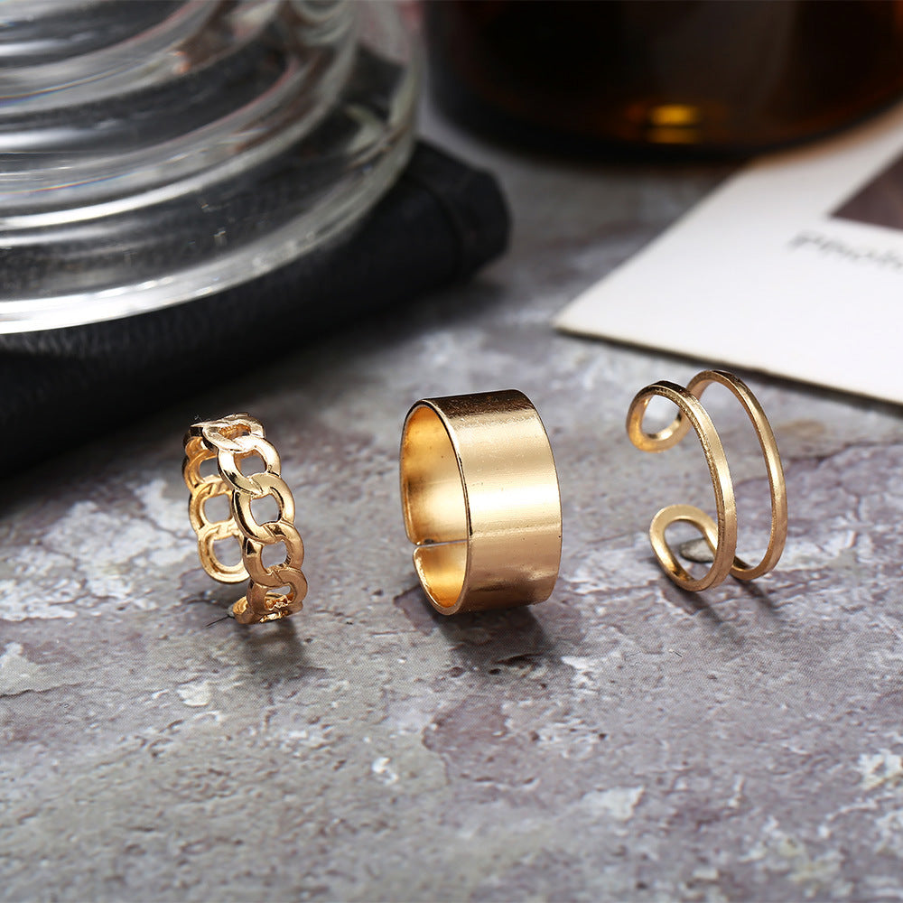 Style Personality Wide Face Switchable Index Finger Rings