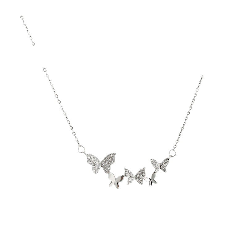 Women's Exquisite Butterfly Fashion Sweet Style Advanced Design Sense Clavicle Necklace