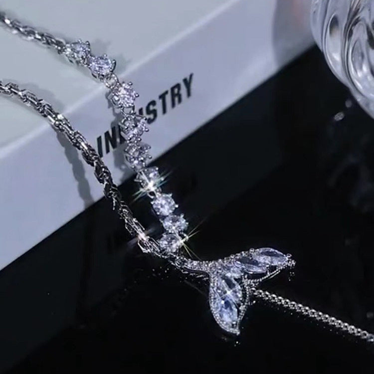Women's Zircon Fishtail For Cold Style Niche Design Necklaces