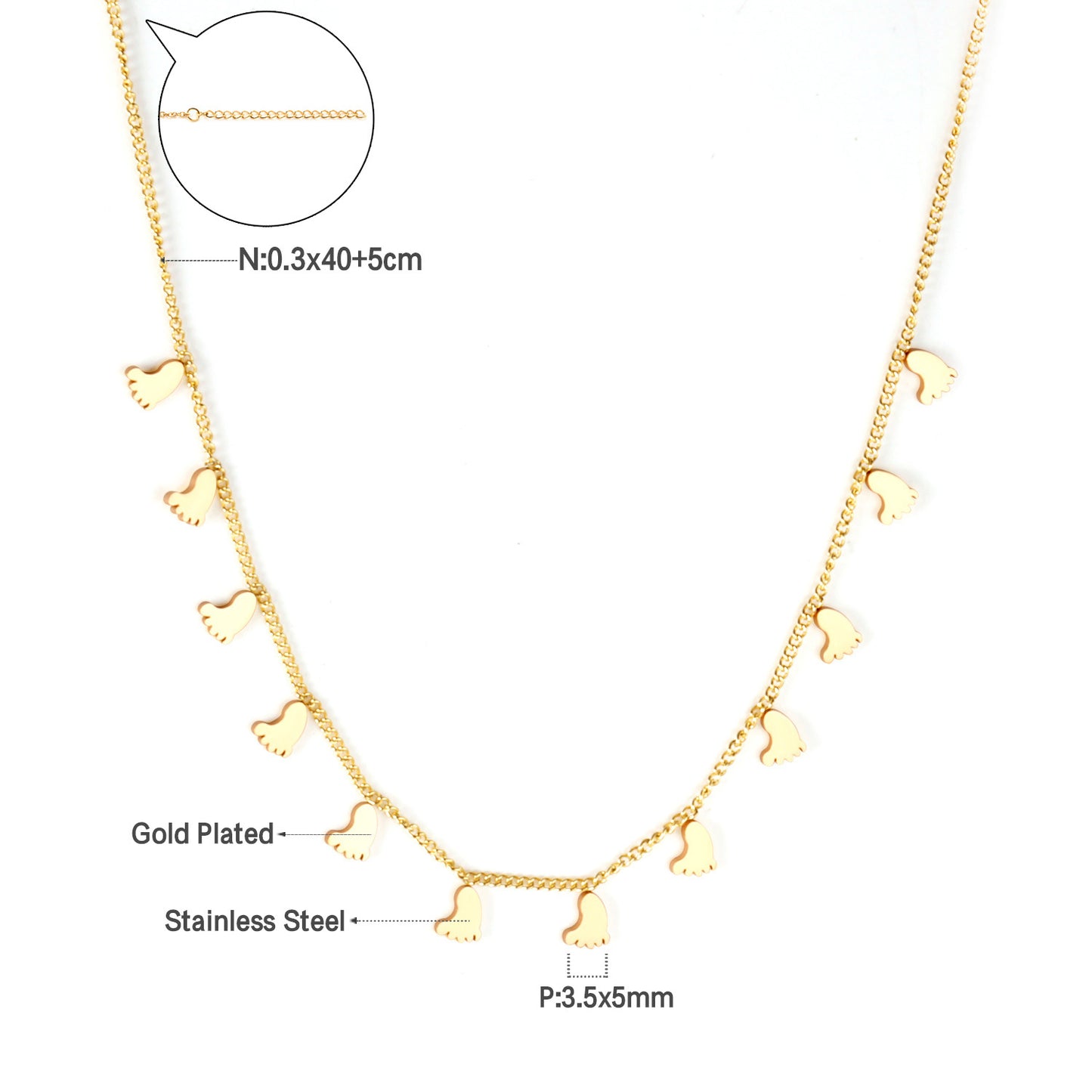 Niche High-grade Simple Temperamental Geometric Electroplated Stainless Necklaces