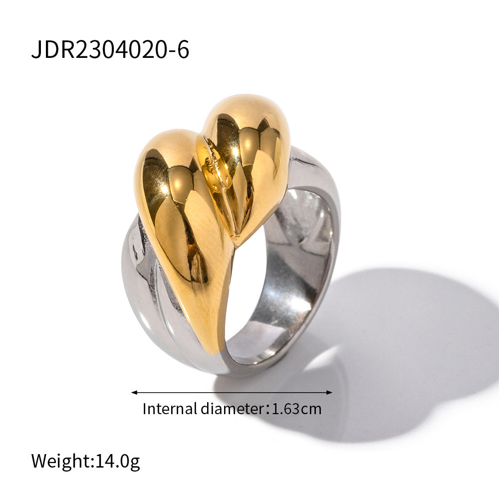 Ornament Gold Sier Two-color Plating Simple Earrings