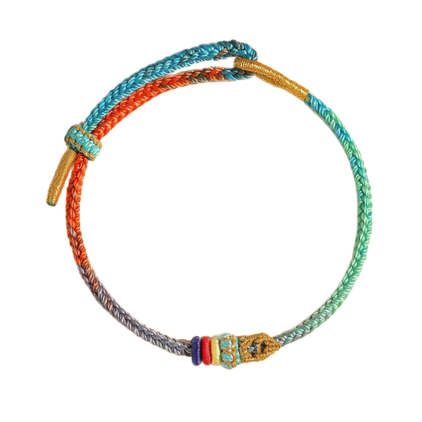 Women's & Men's Seven Braid Rope Gold List Title Knot Pass Every Exam Bracelet
