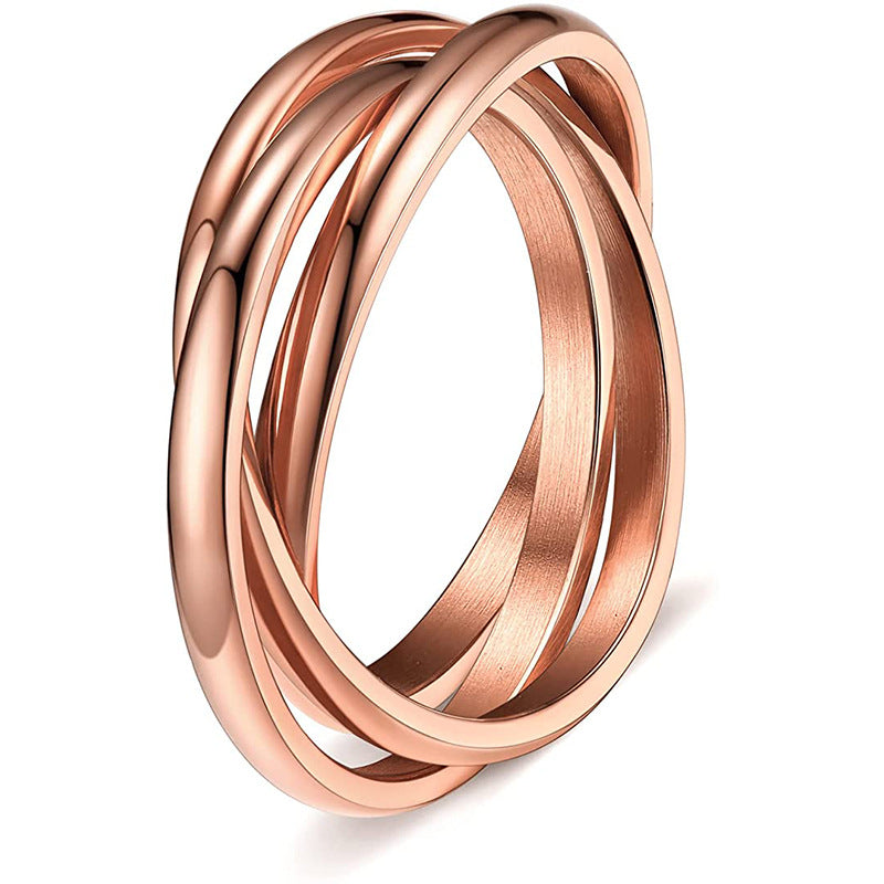 Stainless Steel Trinity Titanium Rotating Creative Rings