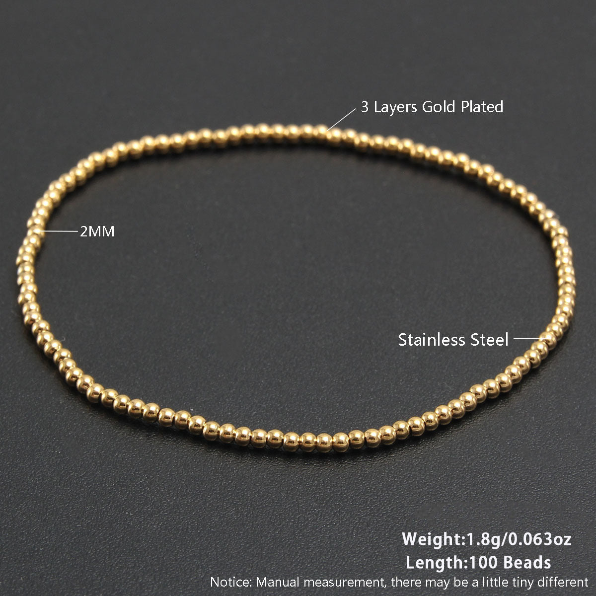 Women's & Men's Stainless Steel Gold-plated Gold Sier Two-color Bracelet