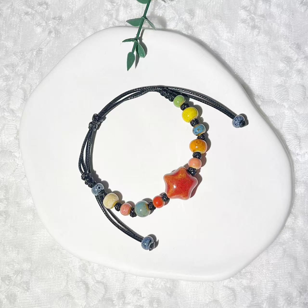 Ceramic Hand-knitted Rope Girlfriends Gift Travel Commemorative Bracelet