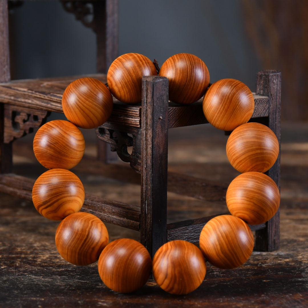 Women's & Men's Arborvitae Lightning Transparent Buddha Beads Live Studio Drainage Temple Bracelet