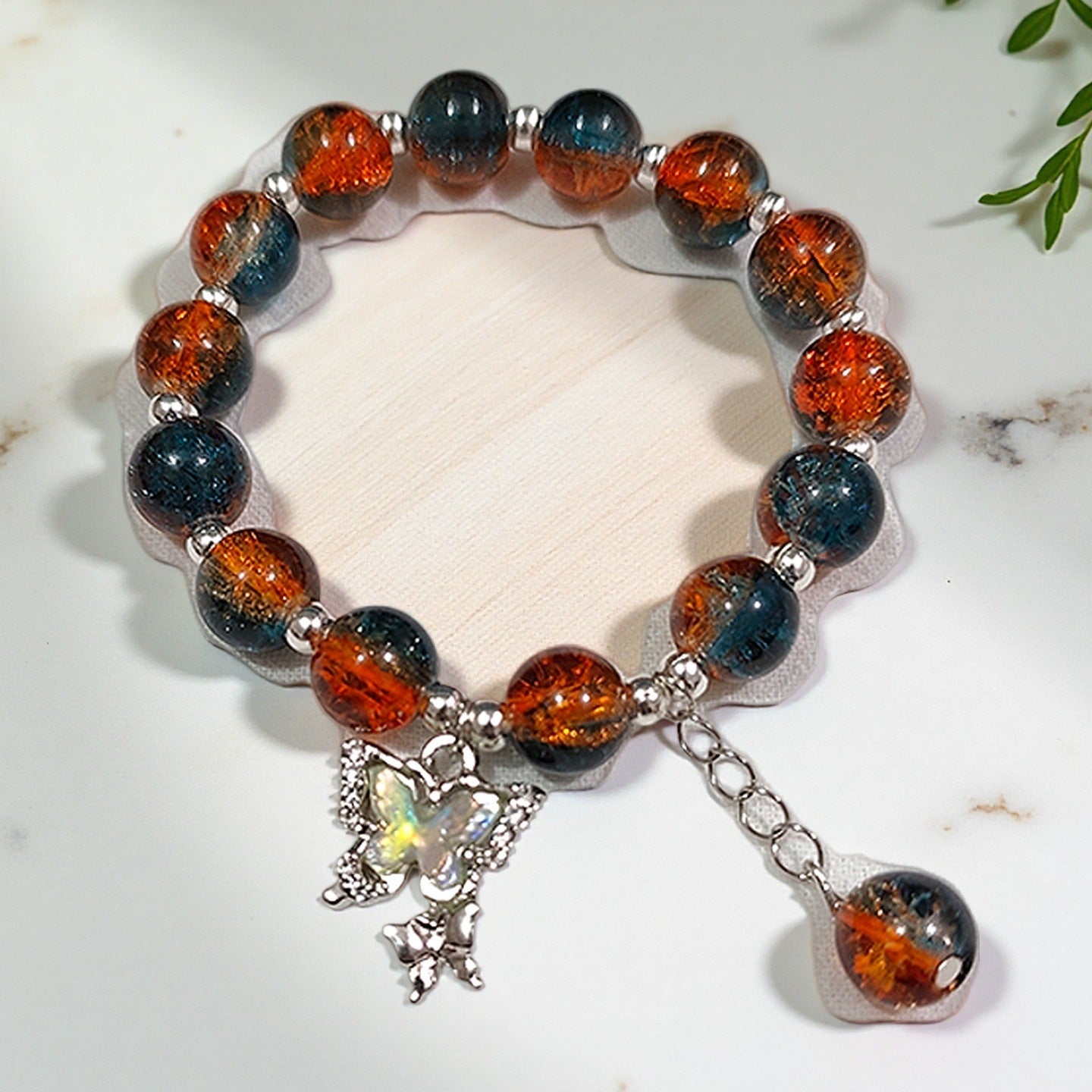 Fantasy Flower Glazed Female Gradient Contrast Bracelet