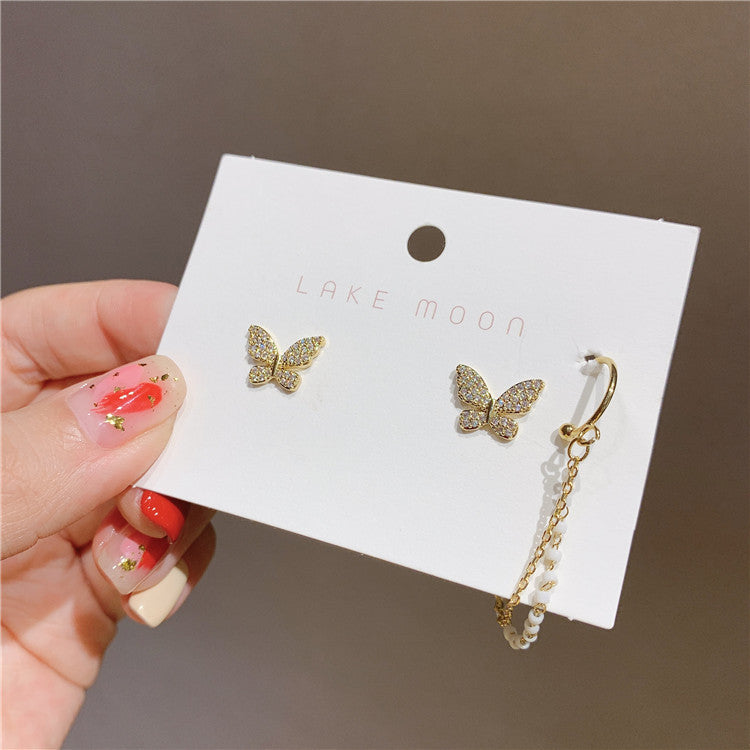 Ear Clips Sweet Light Luxury Fashionable Elegant High Sense Stud Earrings