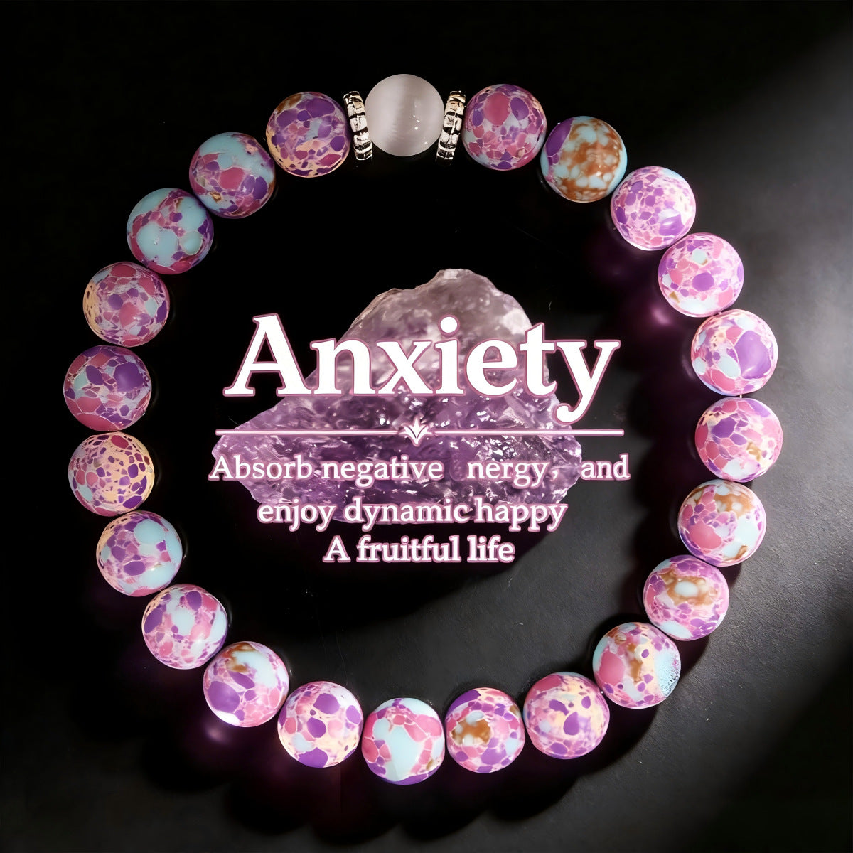 Tigereye Natural Stone Beaded Crystal Unisex Bracelet