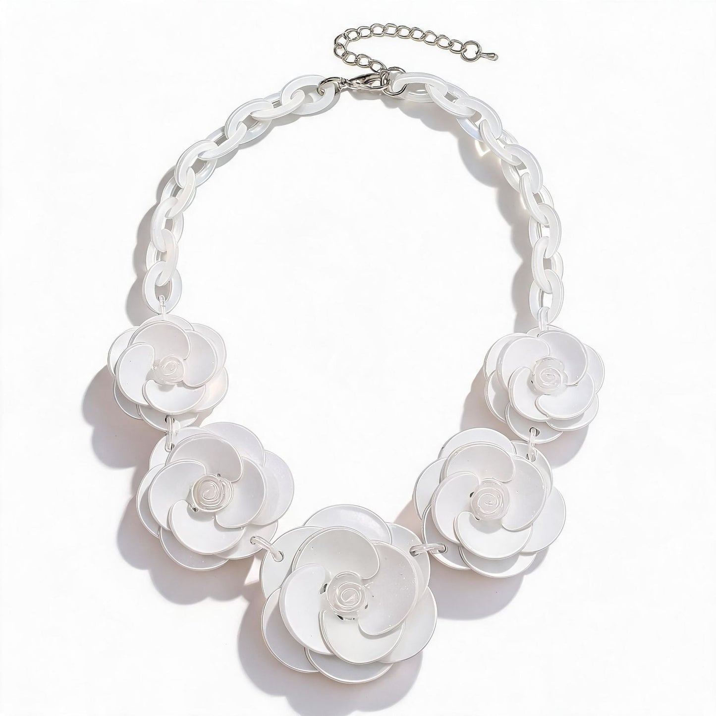 Women's Flower Bohemian Style Dopamine Contrast Color Rose Necklaces
